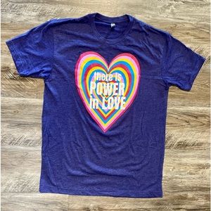 “There Is Power In Love” Rainbow Heart     t-shirt